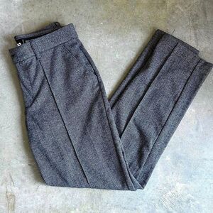 Lee 90s/2000s Dark Gray Tweed Straight-Leg Dress Pants